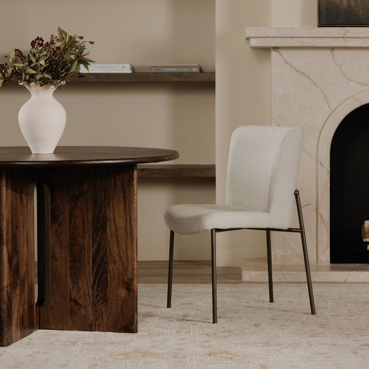 Sophisticated Duo: Slim Metal Dining Chairs