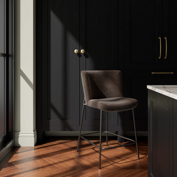 Streamlined Bronze Diner Stool