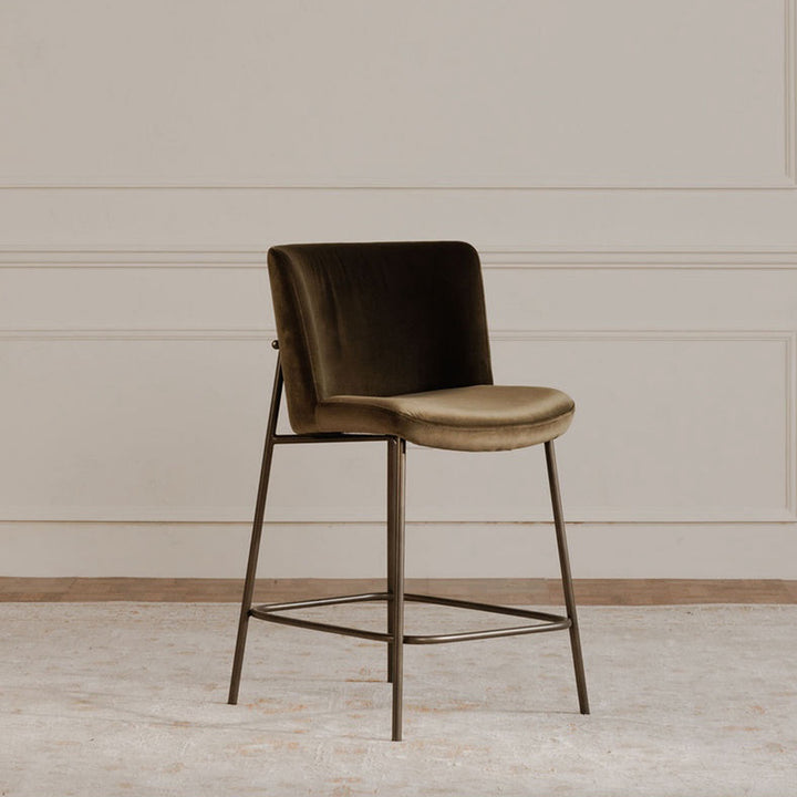 Streamlined Bronze Diner Stool