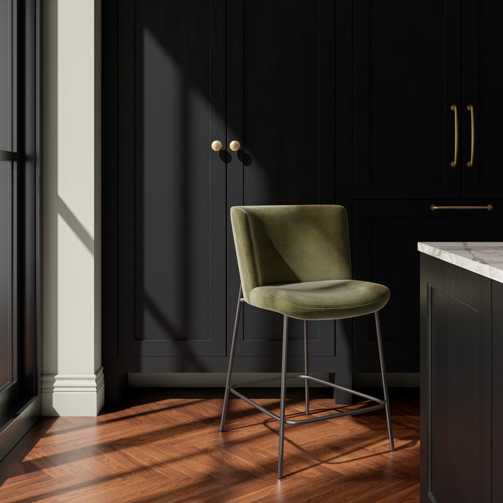 Streamlined Bronze Diner Stool