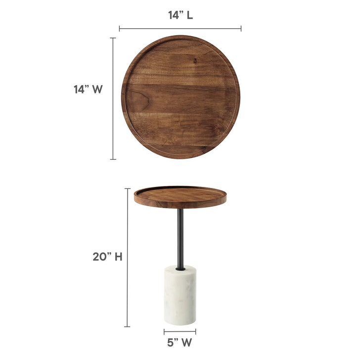 Amelia Acacia Wood Side Table
