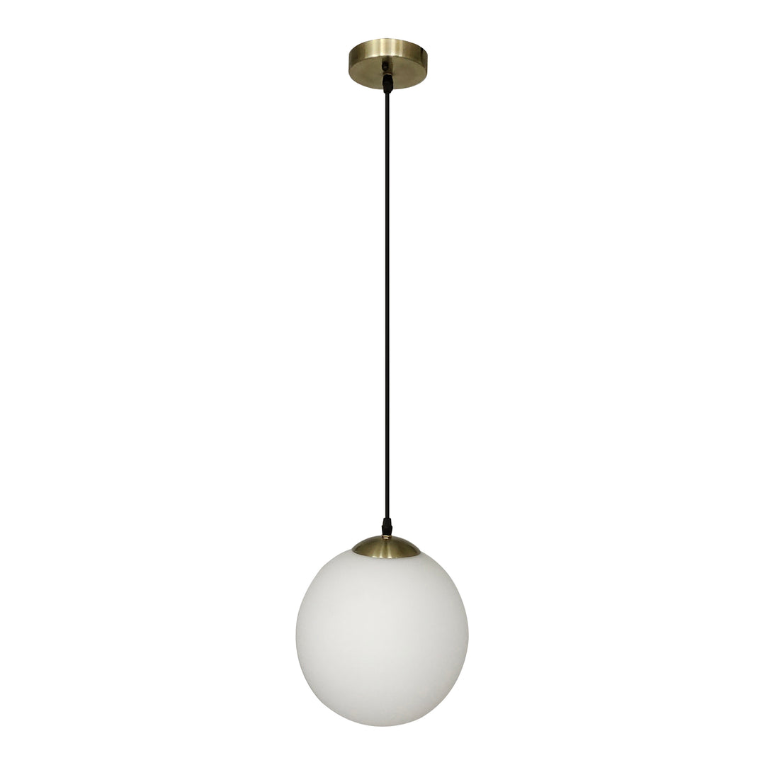 Retro-Chic Globe Lamp with Antique Brass Accents