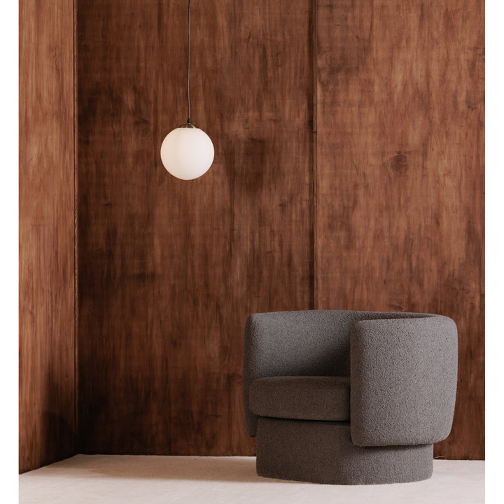 Retro-Chic Globe Lamp with Antique Brass Accents