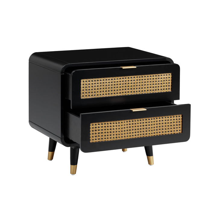 Noir Cane Nightstand