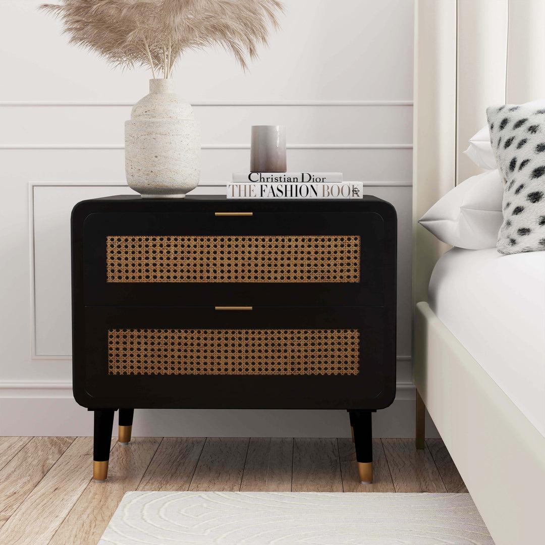 Noir Cane Nightstand