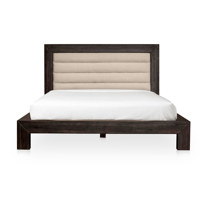 Serene Rest Queen Bed - Contemporary Comfort with Luxurious Headboard