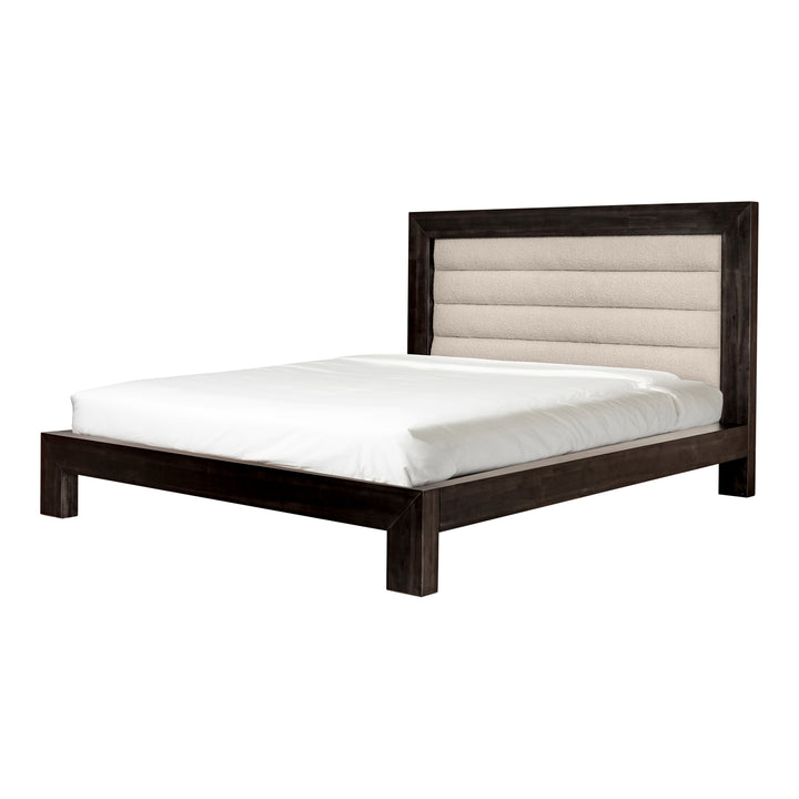 Serene Rest Queen Bed - Contemporary Comfort with Luxurious Headboard