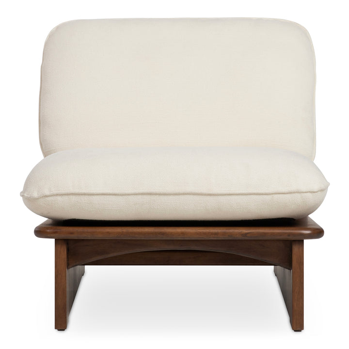 Retro-Chic Low Stool with Warm Neutrals