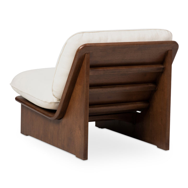 Retro-Chic Low Stool with Warm Neutrals