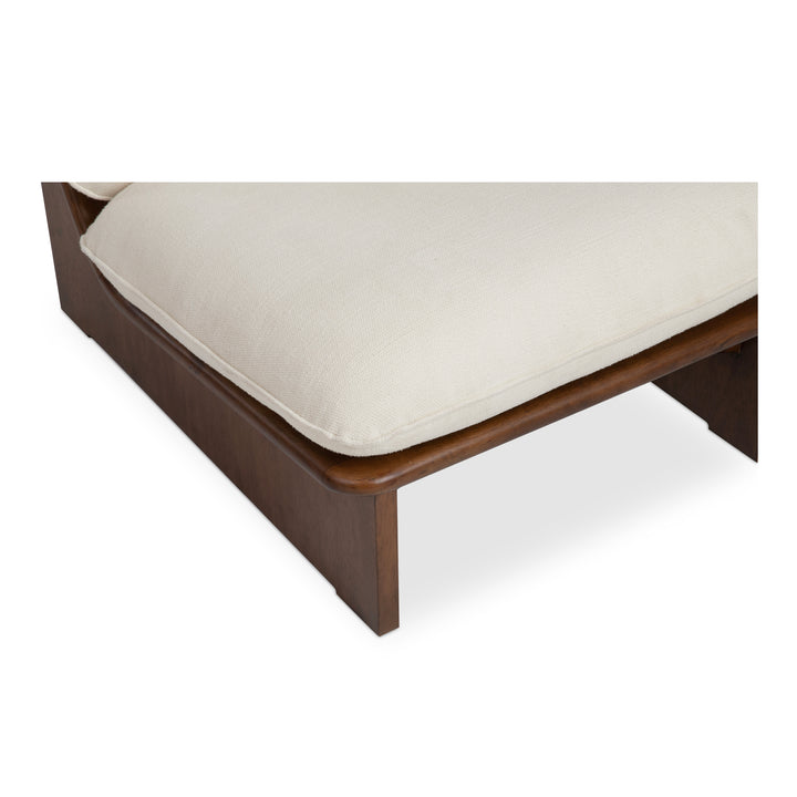 Retro-Chic Low Stool with Warm Neutrals