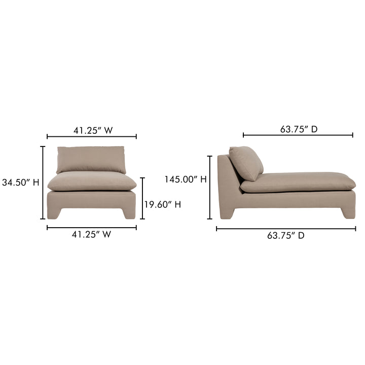 Retro-Chic Lounger with Padded Legs