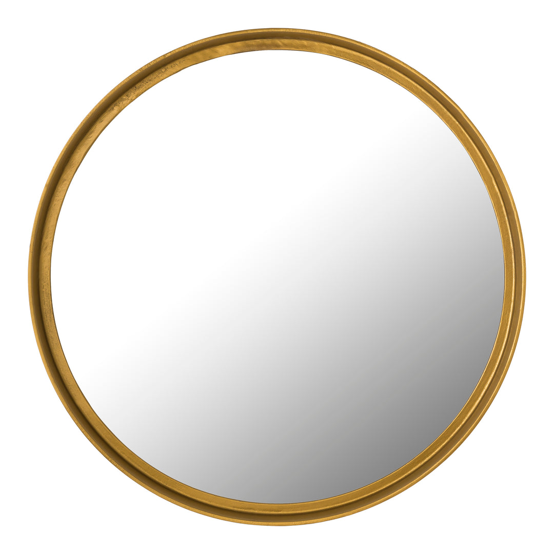 Timeless Round Brass-Toned Mirror
