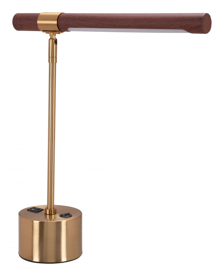 Kendra Brown & Brass Table Lamp