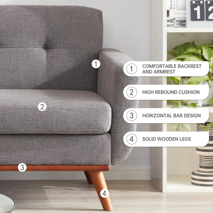 Carmencita 65" Square Arm Loveseat