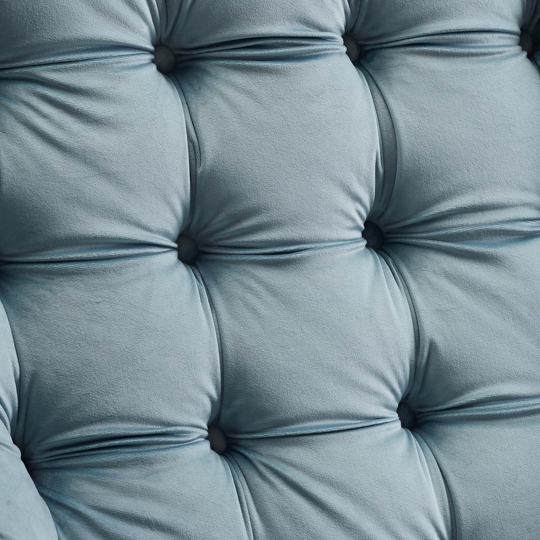 Sutton Velvet Lounge Chair Light Blue