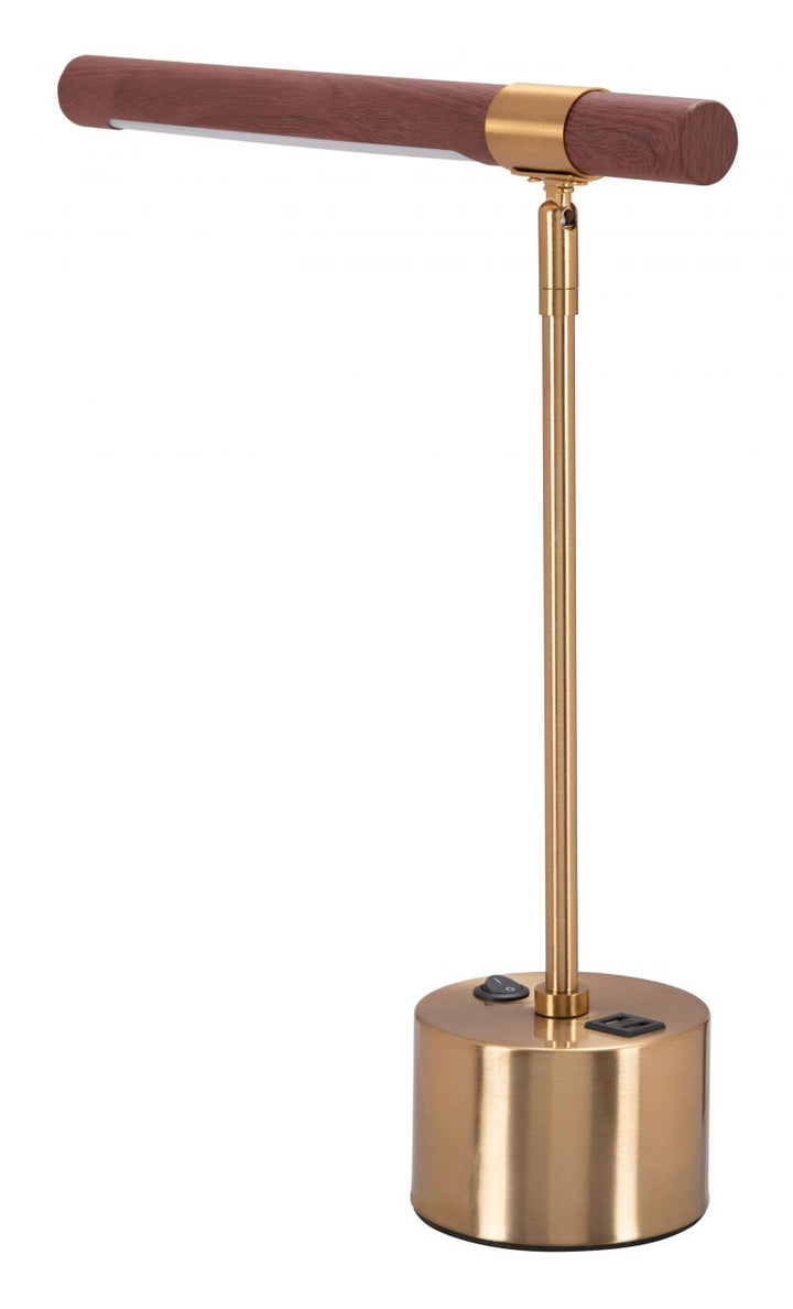 Kendra Brown & Brass Table Lamp