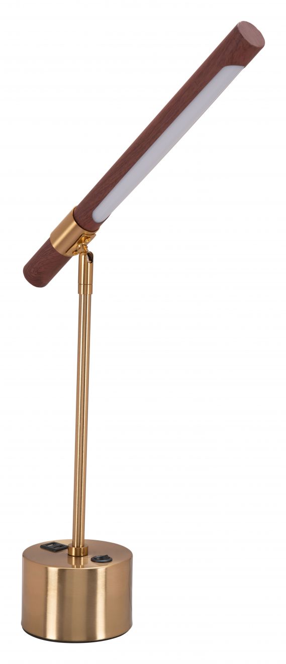 Kendra Brown & Brass Table Lamp