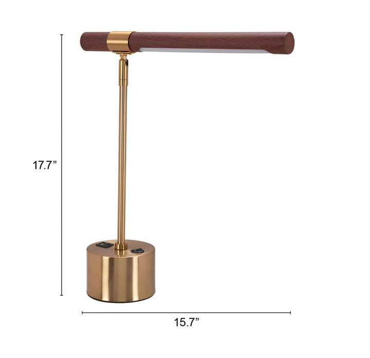 Kendra Brown & Brass Table Lamp