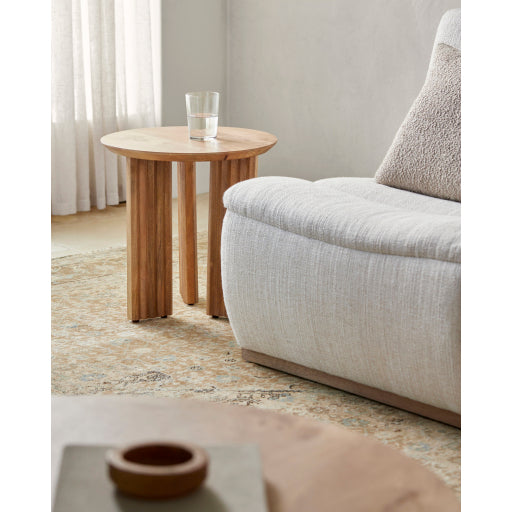 Minimalist Glam 18-inch Round End Table