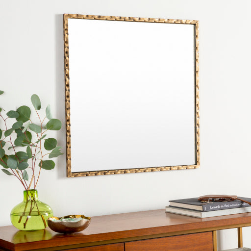 Majestic 25-inch Handcrafted Iron Mirror