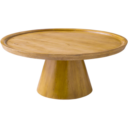 Elegance in Every Corner - Amira 17x40x40 Inch Mango Wood Coffee Table