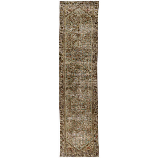 Antique One of a Kind Artisan Alleyway Runner Handmade Rug