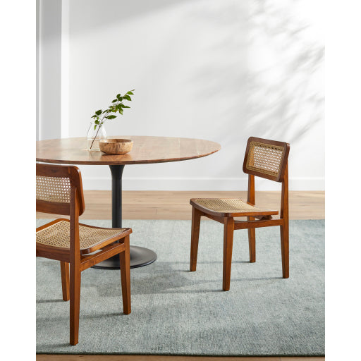 Modern Teak & Rattan Chair