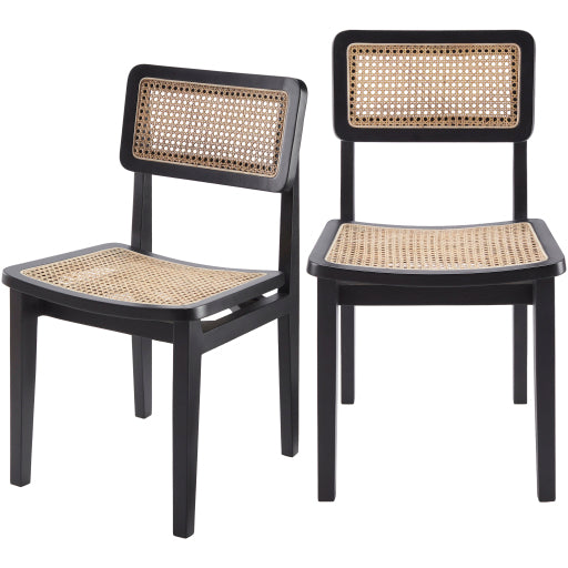 Modern Teak & Rattan Chair