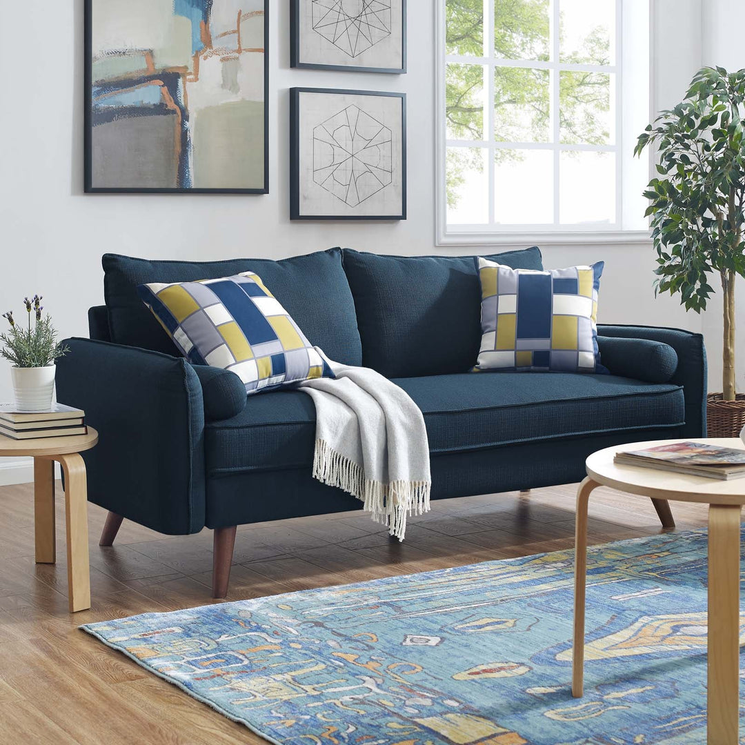 Evie Fabric Sofa Azure
