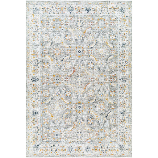 Beckham Bordered Chevron Machine Woven Rug
