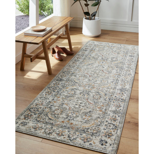 Beckham Bordered Chevron Machine Woven Rug