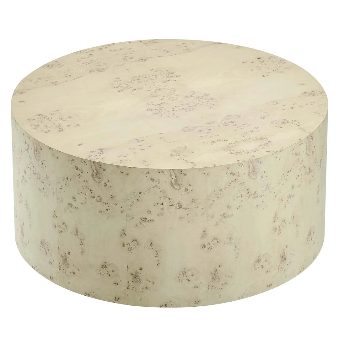 Burlin Round Coffee Table Bleached Burl