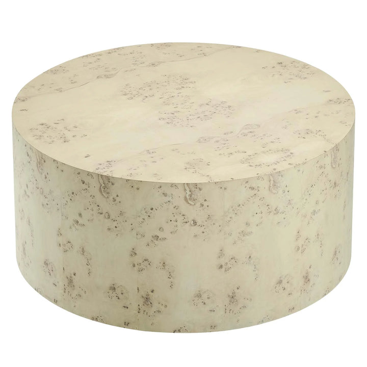 Burlin Round Coffee Table Bleached Burl