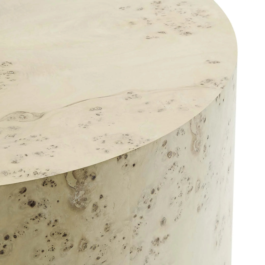 Burlin Round Coffee Table Bleached Burl