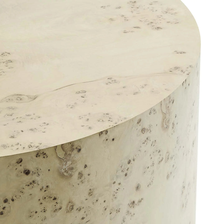 Burlin Round Coffee Table Bleached Burl