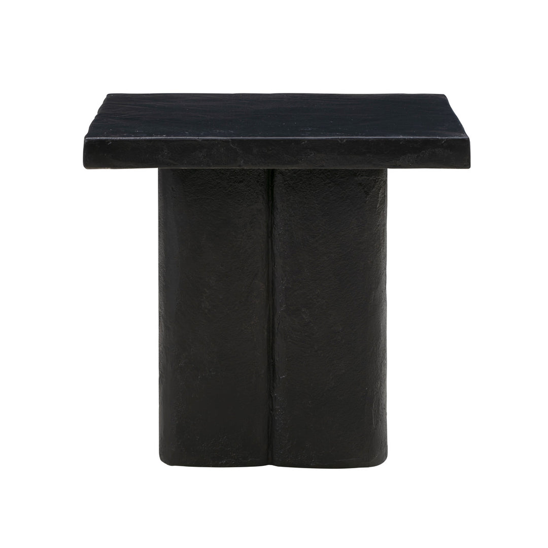 Layke Black Concrete Side Table