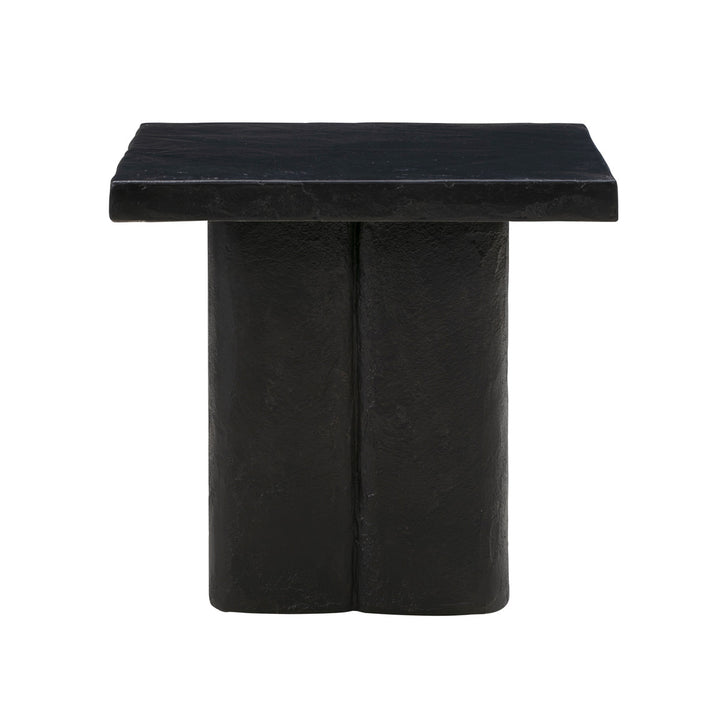 Layke Black Concrete Side Table