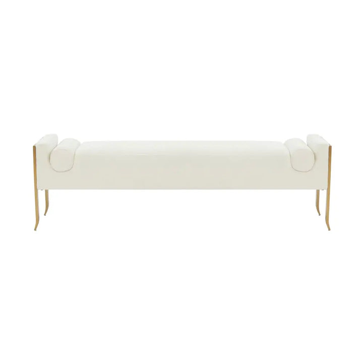 Insi Velvet Bench - Ivory