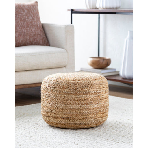 Cottage Chic Woven Pouf