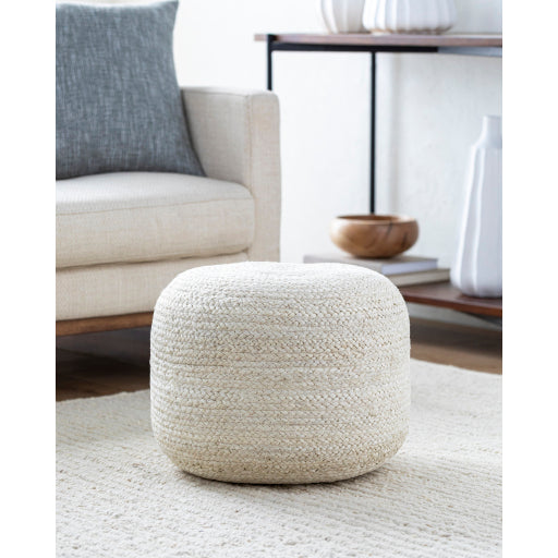 Cottage Chic Woven Pouf