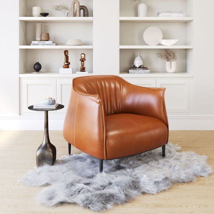 Yulia Brown Accent Chair
