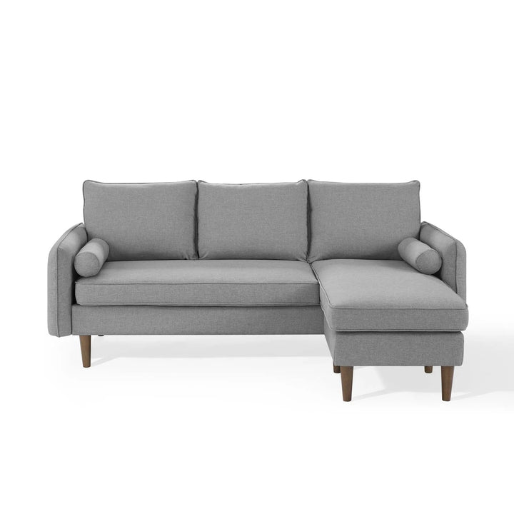 Evie Right Facing Sectional Sofa - Light Gray