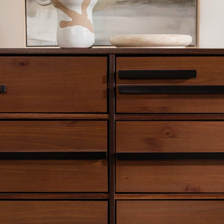 Amiliya Modern Solid Wood Detailed 6-Drawer Dresser