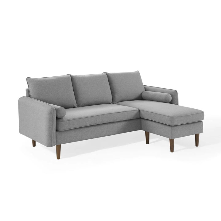 Evie Right Facing Sectional Sofa - Light Gray
