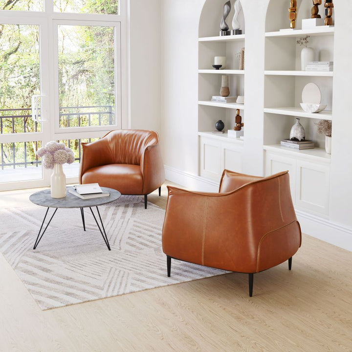 Yulia Brown Accent Chair