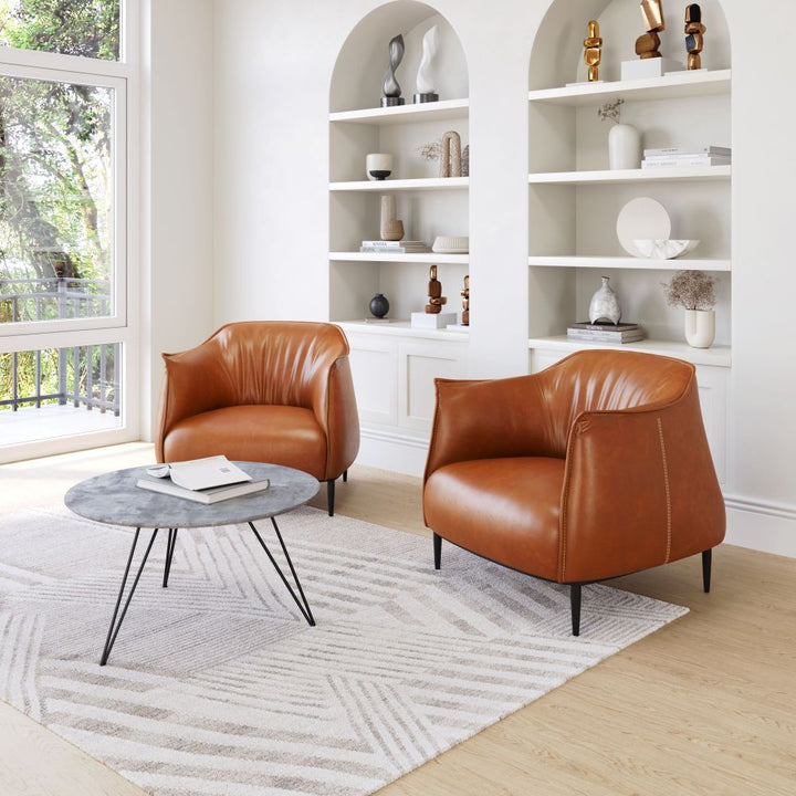Yulia Brown Accent Chair