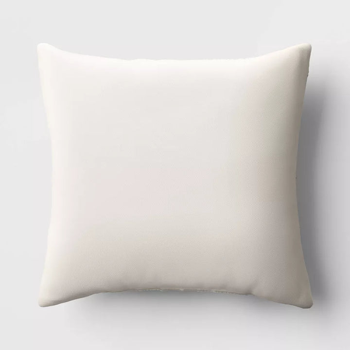 Textural Solid Square Throw Pillow Off-White 18x18