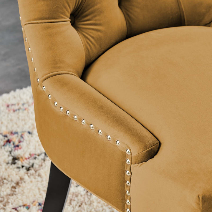 Grant Tufted Velvet Dining Chair Set of 2 - Cognac