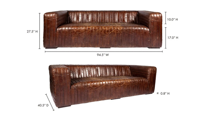 Carlie Dark Brown Sofa