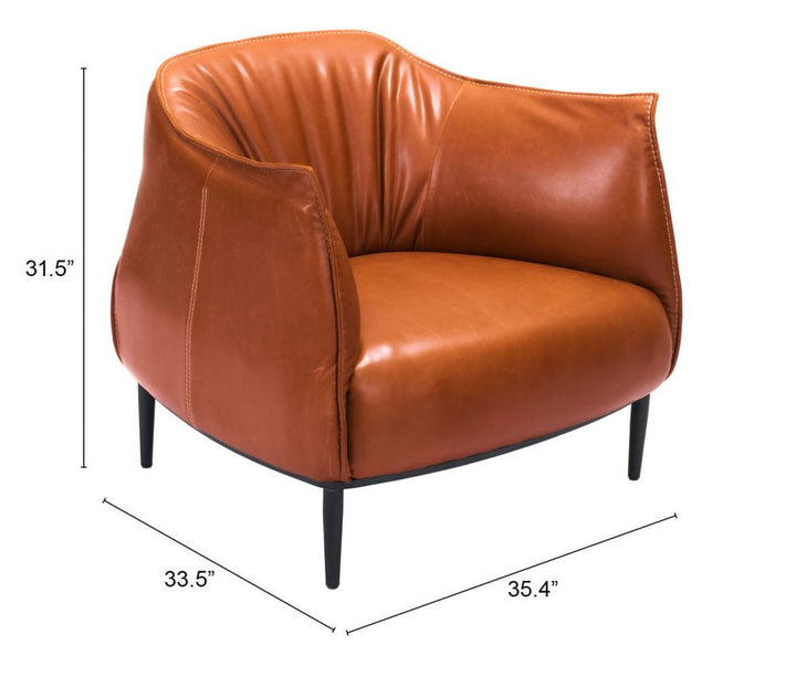 Yulia Brown Accent Chair